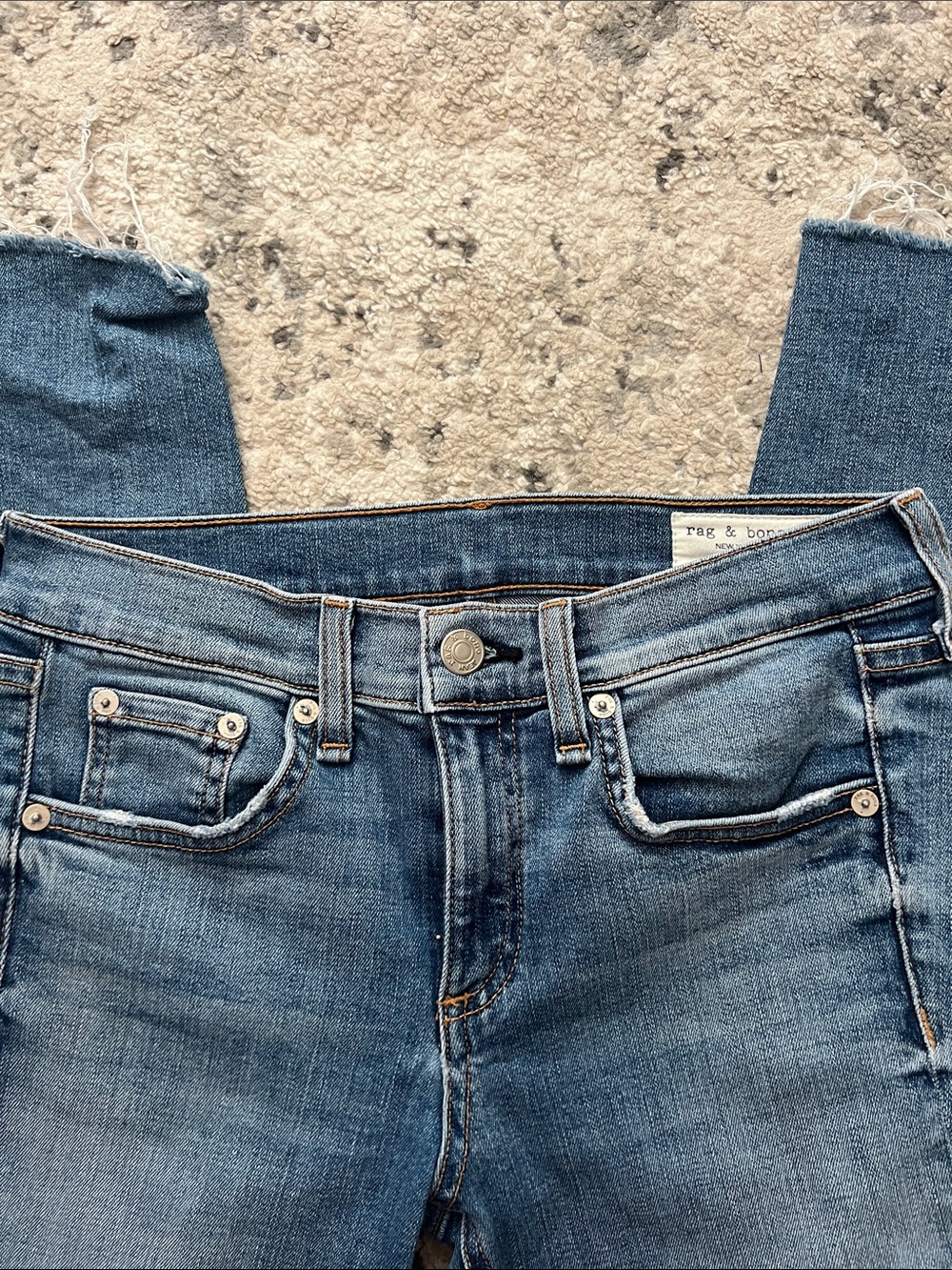 Rag & Bone Skinny Ankle Jeans Modele Blue Levee W2595K20LEV Size 26 - Picture 4 of 7